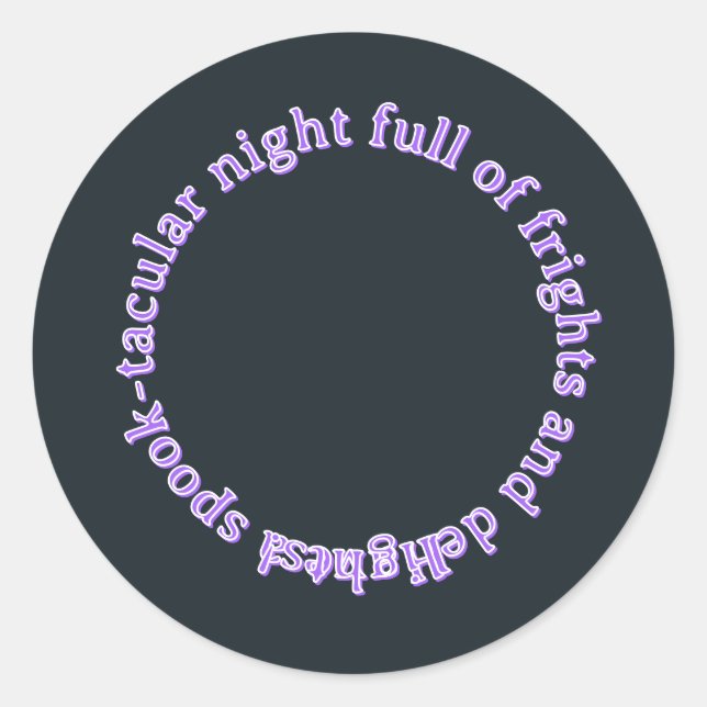 Halloween Postcard Runt Klistermärke (Framsida)