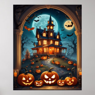 Halloween poster 2024 , pumpa, skrämmande, hallowe