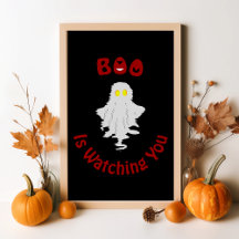 Halloween Poster | Boo tittar på dig
