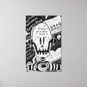 Halloween-poster design canvastryck