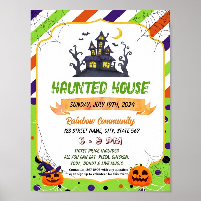 Halloween-poster hemflygare poster (Framsidan)