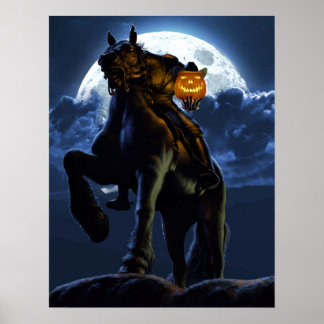 Halloween - Poster med den häftlösa hästen