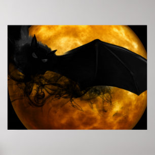 Halloween Poster-Scary Fladdermus Poster