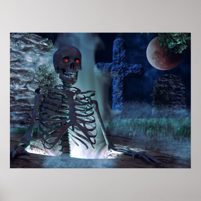 Halloween Poster-Scary Skeleton Poster (Framsidan)