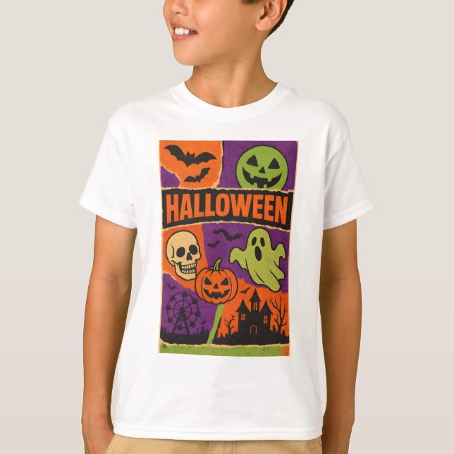 Halloween Poster Stil vintagen Clothes oise T Shirt (Framsida)
