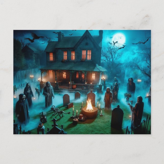 Halloween-postkort, Pappert: Matte, Vykort (Framsida)