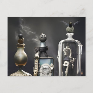 Halloween Potion Flaskor Vykort