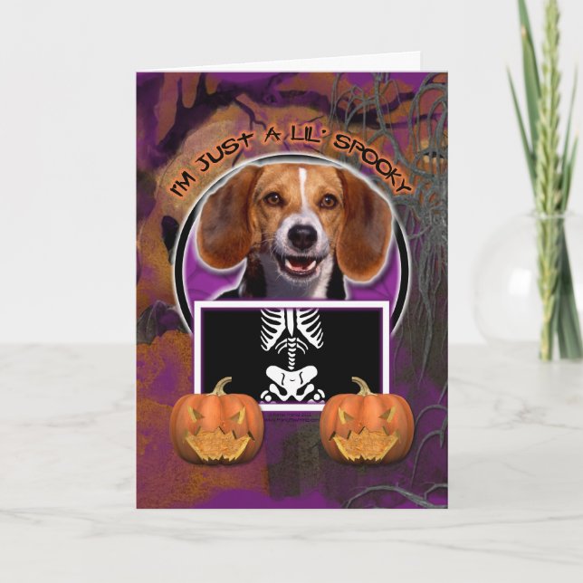 Halloween - precis en spöklika Lil - Beagle Kort (Framsida)