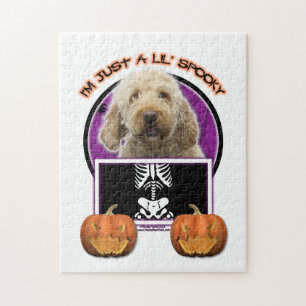 Halloween - precis en spöklika Lil - GoldenDoodle Pussel