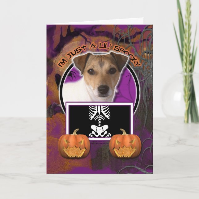 Halloween - precis en spöklika Lil - jack Russell Kort (Framsida)