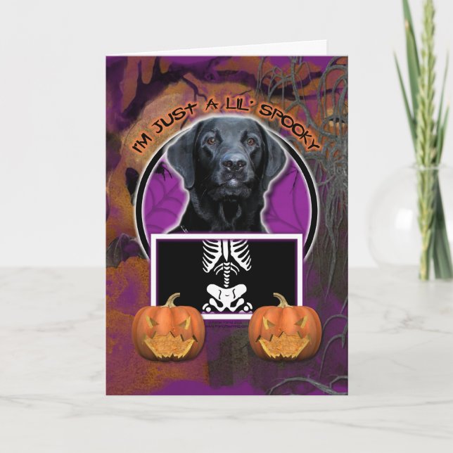 Halloween - precis en spöklika Lil - Labrador - Kort (Framsida)