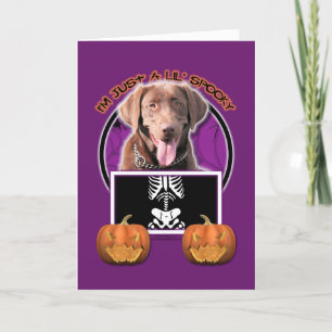 Halloween - precis en spöklika Lil - Labrador Kort