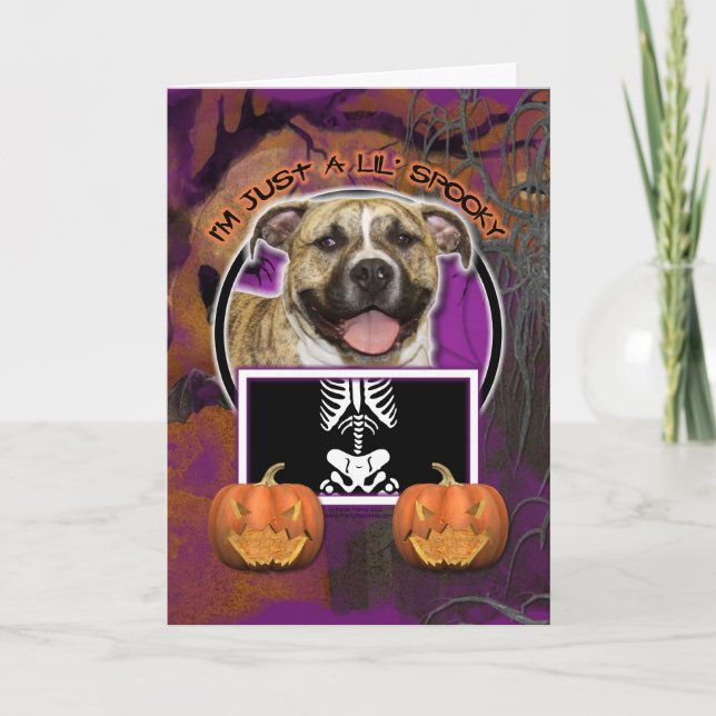 Halloween - precis en spöklika Lil - Pitbull - Kort (Framsida)