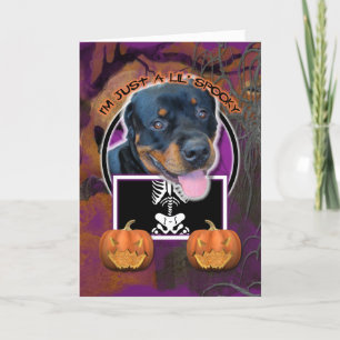 Halloween - precis en spöklika Lil - Rottweiler Kort