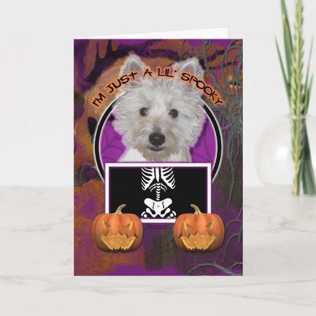 Halloween - precis en spöklika Lil - Westie - tank Kort (Framsida)