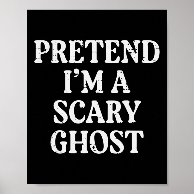 Halloween predroFörebehåll Im Scary Ghost Funny Co Poster (Framsidan)