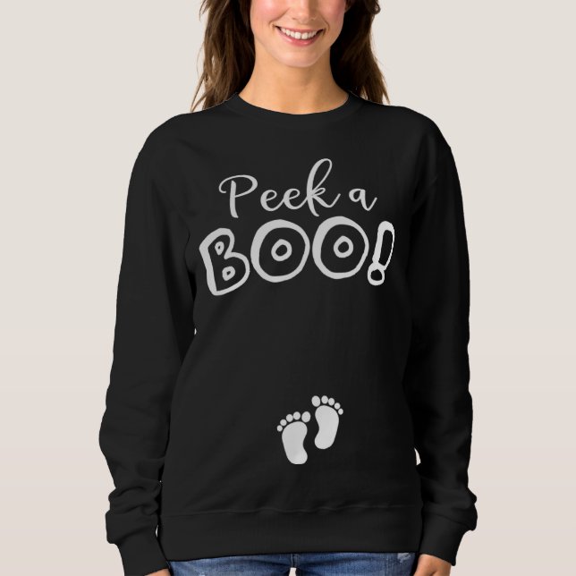 Halloween Pregnancy Announcement Costume for Pregn T Shirt (Framsida)