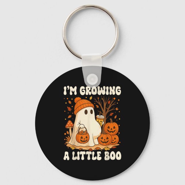 Halloween Pregnancy Announcement I'm Growing A Lit Nyckelring (Framsida)