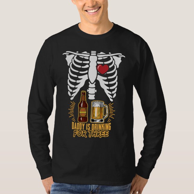 Halloween Pregnancy Baby Skeleton Candy XRay Pregn T Shirt (Framsida)