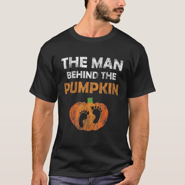 Halloween Pregnancy  For Men Expecting Pumpkin Cos T Shirt (Framsida)