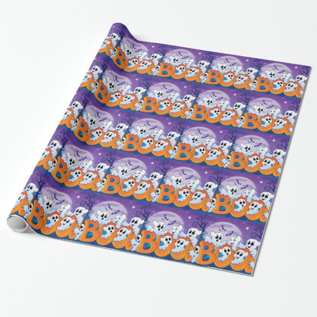 Halloween-presentförpackning Presentpapper (Utrullad)