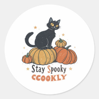 Halloween-presentkort för godispåsar & DIY-projekt Runt Klistermärke
