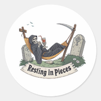 Halloween-presentkort för godispåsar & DIY-projekt Runt Klistermärke