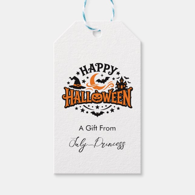 Halloween presentkort, personliga presentkort presentetikett (Framsidan)