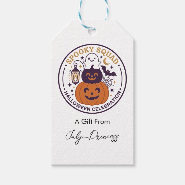 Halloween-presentkort, personliga presentkort presentetikett (Framsidan)