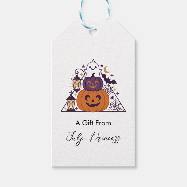 Halloween presentkort, personliga presentkort presentetikett (Framsidan)