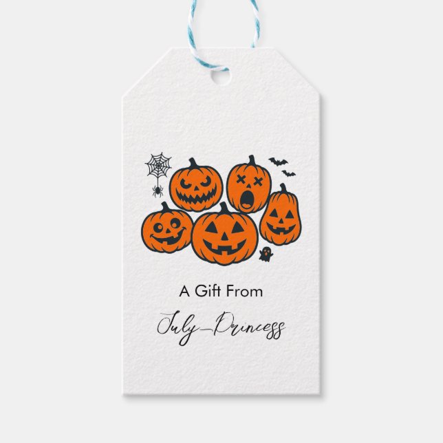 Halloween presentkort, personliga presentkort presentetikett (Framsidan)