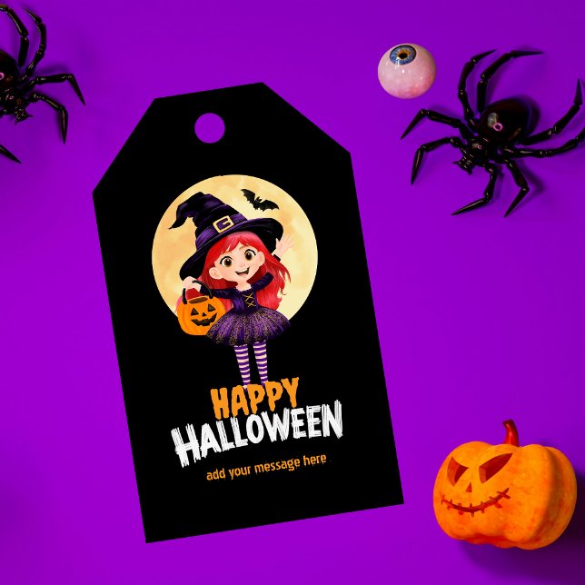 Halloween presentkort till trick-or-treat-firande presentetikett (Skapare uppladdad)