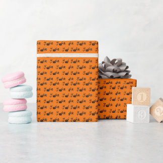 Halloween-presentpapper Pumpa och fladdermus Presentpapper