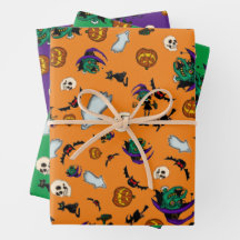 Halloween presentpapperuppsättning
