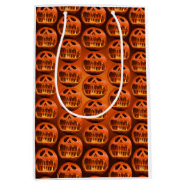 Halloween presentpåse med skrämmande pumpa