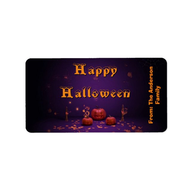 Halloween Presentpåseetikett Adressetikett (Framsidan)