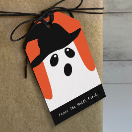 Halloween-presenttaggar med spöken presentetikett