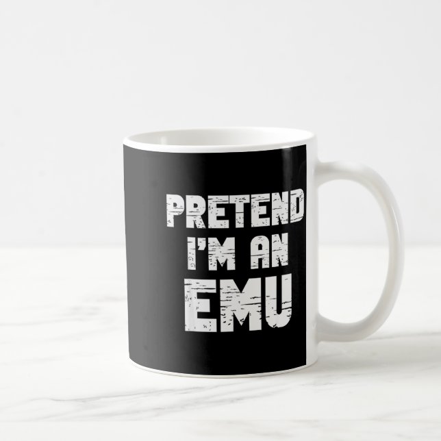Halloween Pretend I'm A Emu Costume Funny Lazy Adu Kaffemugg (Höger)
