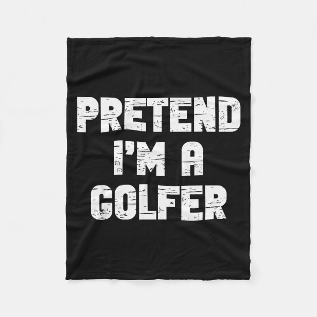 Halloween Pretend I'm A Golfer Costume Lazy Golfin Fleecefilt (Framsidan)