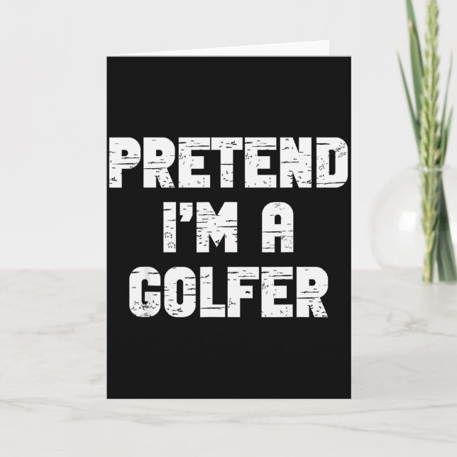 Halloween Pretend I'm A Golfer Costume Lazy Golfin Kort (Framsida)