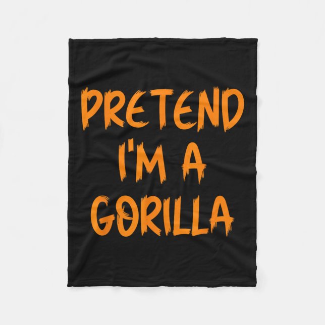 Halloween Pretend I'm A Gorilla Costume Lazy Kids  Fleecefilt (Framsidan)