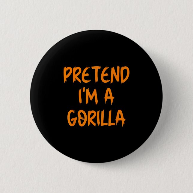 Halloween Pretend I'm A Gorilla Costume Lazy Kids  Knapp (Framsida)