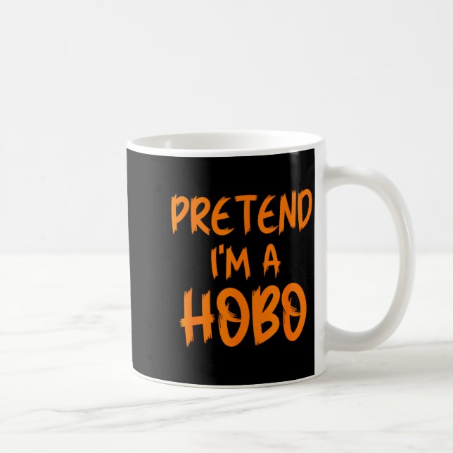 Halloween Pretend I'm A Hobo Costume Funny Lazy Ad Kaffemugg (Höger)