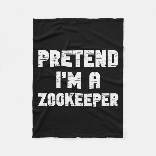 Halloween Pretend I'm A Zookeeper Costume Lazy Zoo Fleecefilt (Framsidan)