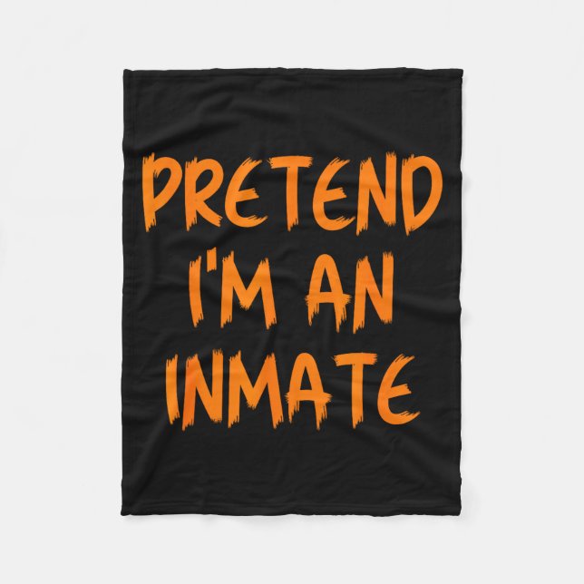 Halloween Pretend I'm An Inmate Costume Lazy Kids  Fleecefilt (Framsidan)