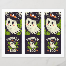 Halloween Prickly boo cactus bokmärken