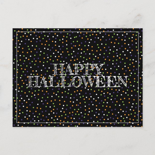 Halloween prickmönster vykort (Framsida)
