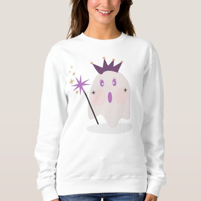 Halloween Prinsessa Snygg Spöklik Illustration T Shirt (Framsida)