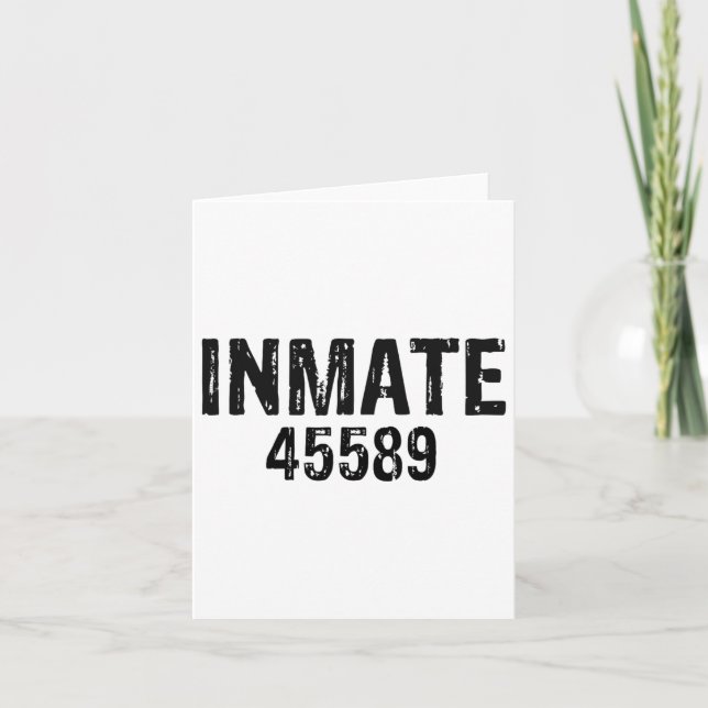 Halloween Prisoner Jail Inmate Costume Kort (Framsida)