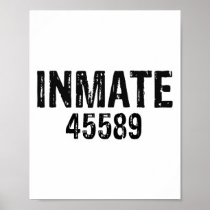 Halloween Prisoner Jail Inmate Costume Poster